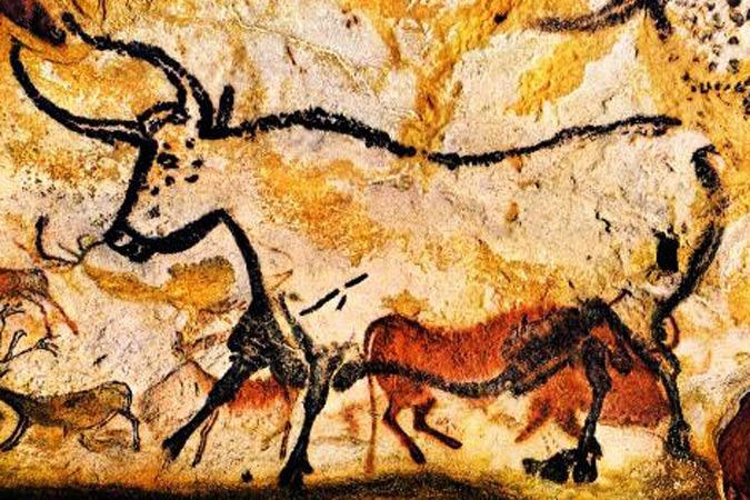 Paintings in Lascaux cave, south-west France